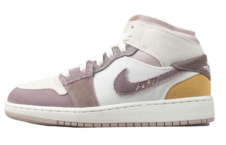 Jordan Kids Air Jordan 1 Mid SE Craft  Inside Out - Taupe Haze  Sneakers DZ4466-102 36.5