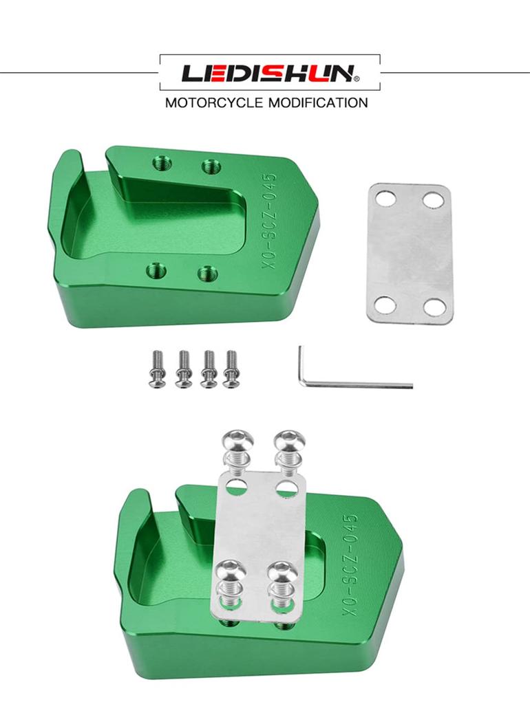 Apply To Kawasaki Ninja400 Z400 2018-2022 Magnifier CNC Aluminum Brake Pedal Expansion Base Expansion Plate (Silver)