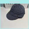 Vintage Striped Beret Hat For Women Spring Autumn Breathable Sun Protection Fashion Accessory