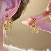 Chinese Style Red Pony Earrings Cartoon Horse Horse Mascot Drop Earrings  Party
