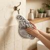 Cute Super Absorbent Cartoon Hand Towel Thickened Cat Pattern Kitchen Towel Coral Fleece Soft Hanging Towel Kitchen