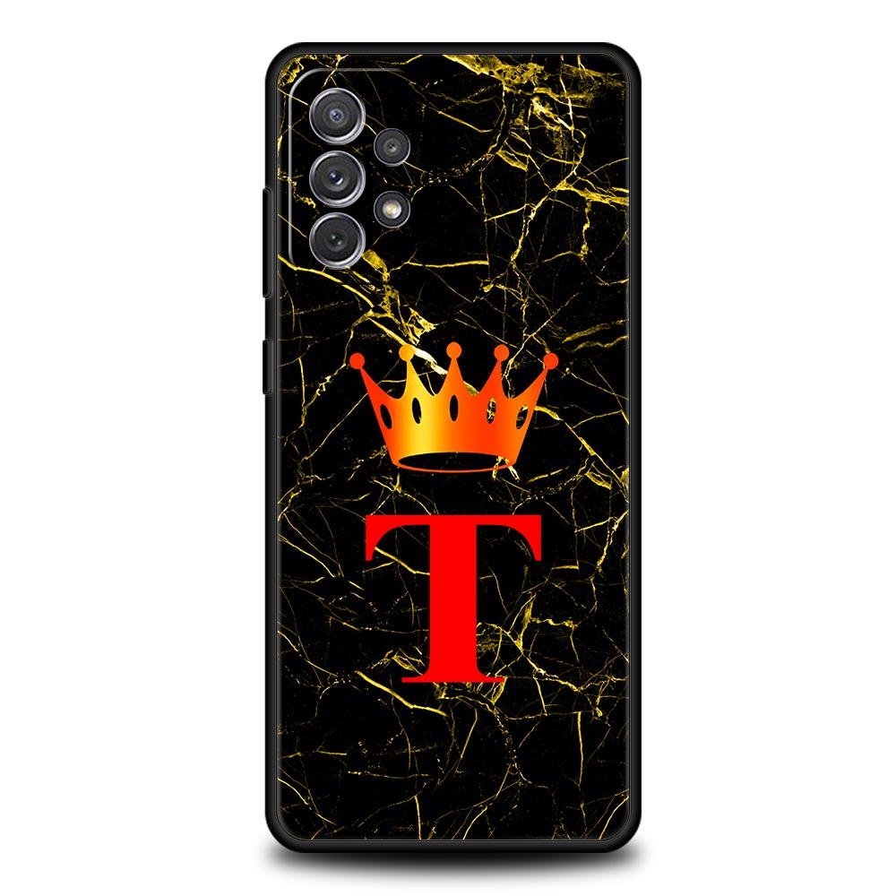 Marble Letter Phone Case For Samsung Galaxy A17 A07 A55 A35 A25 A15 A05 A33 5G A31 A23 A21s A13 A41 A73 A53 A51 A71 A03 S10Cover