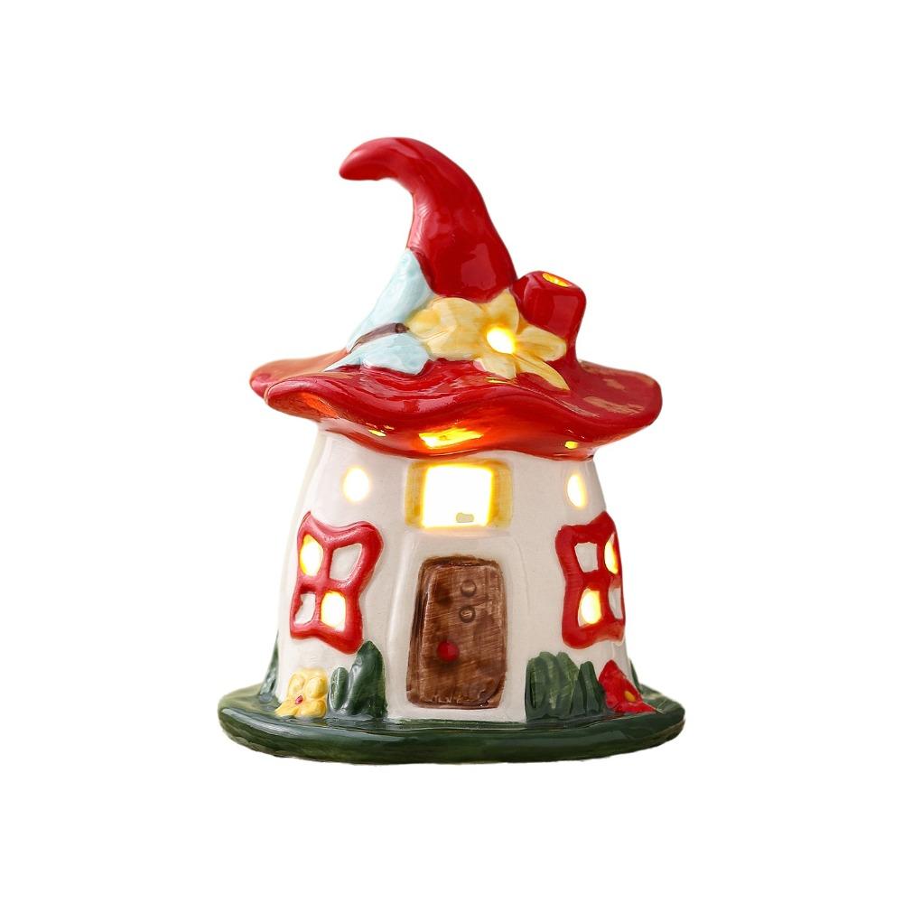 

Hollowed Magic House Night Light Handmade Craft Bedside Atmosphere Light Girls Room червоний