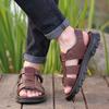 Men's Classic Casual Sandals, Head Layer Cowhide Leather Comfortable and Durable, Beach Vacation Shoes, Non-slip Soft Bottom Outdoor Hollow Sandals