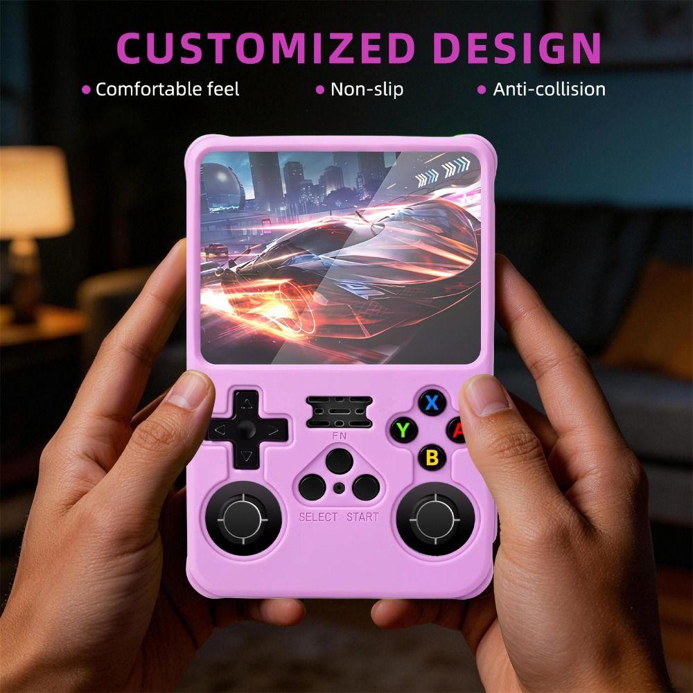 Dustproof Protective Case with Lanyard Sleeve Shell Soft Game Console Cover for R36S Accessories