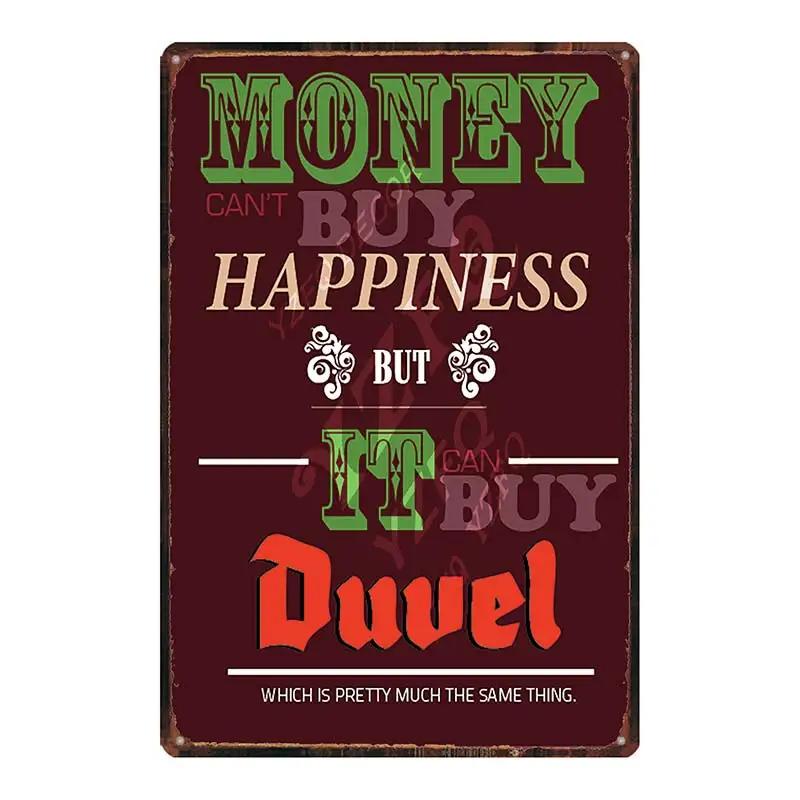 Belgian Beer Jupiler Duvel  Metal Plate Wall Pub Kitchen Restaurant Home Art Decor Vintage Iron Poster Gift 8x12inch DU-6718B