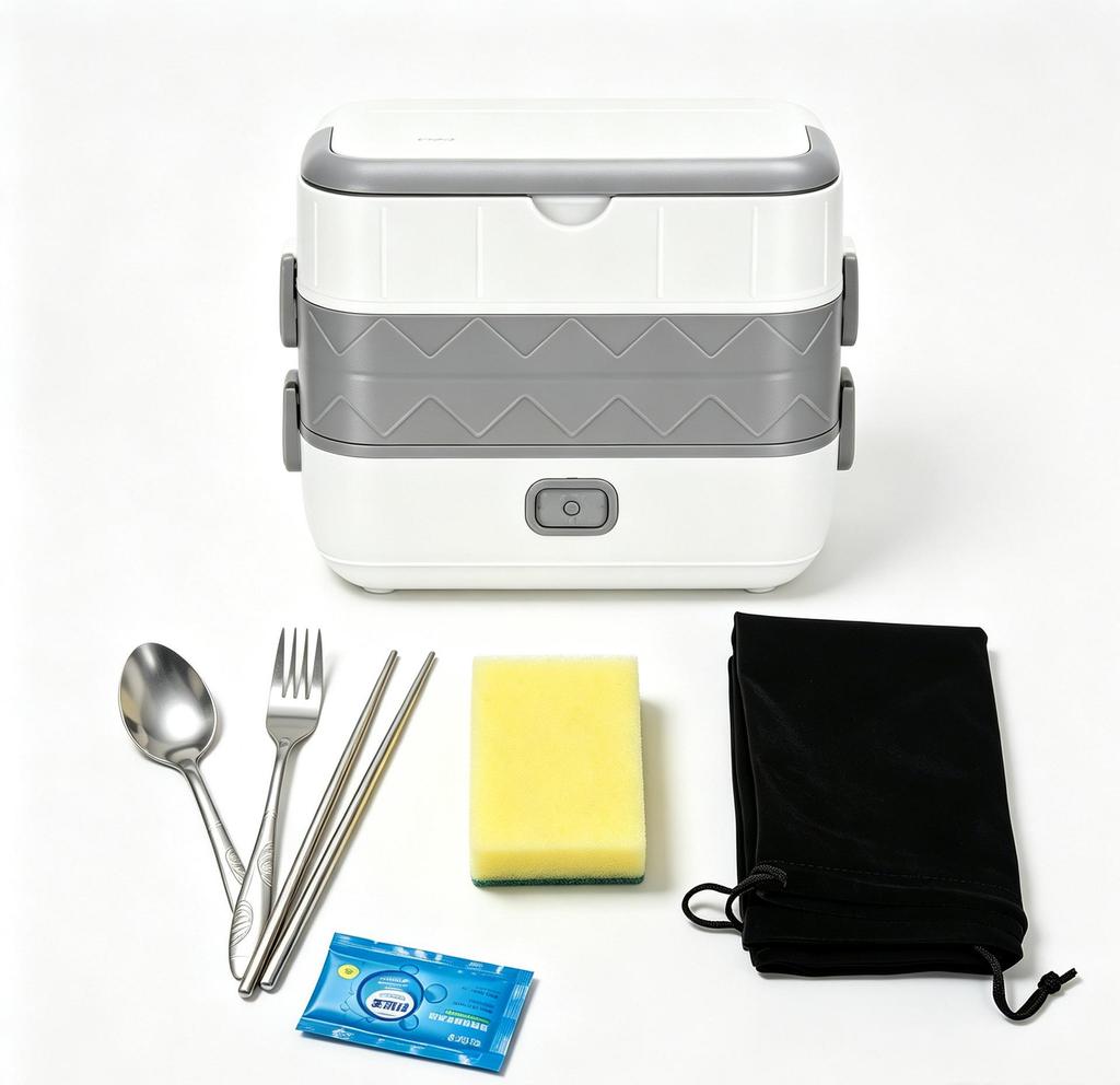 Portable Electric Lunch Box for Heating, Steaming, Cooking, and Warm Food Storage - Ideal for Office Workers
