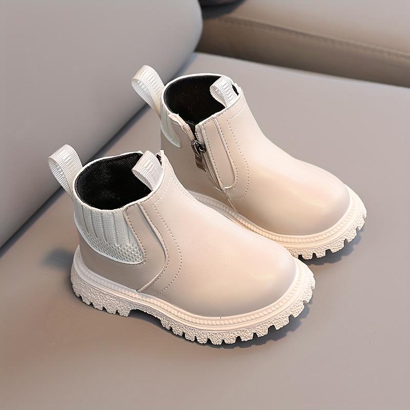 

Casual Solid Color Zipper Boots Girls Kids Comfortable Non Slip Indoor Outdoor Travel Autumn Winter 21