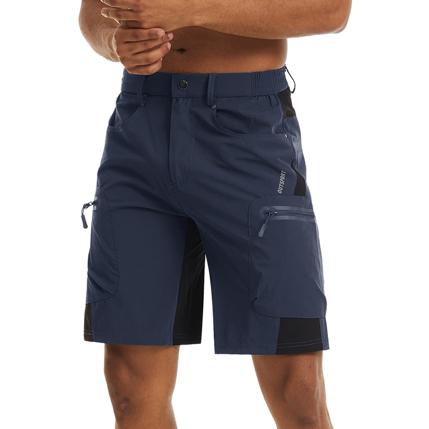 

Cargo Summer Shorts for Outdoor and Size XL Men s Shorts, Quick-Drying, 5-Length, Water-Repellent, Stretch, Casual, Hiking, Hiking, Trekking, Navy,