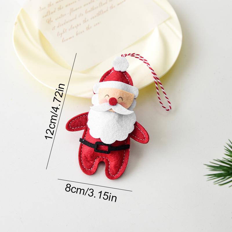 1PC Mini Santa Snowman Decorations Home Felt Holiday Decor Hanging Ornaments Party Multiple Options Available