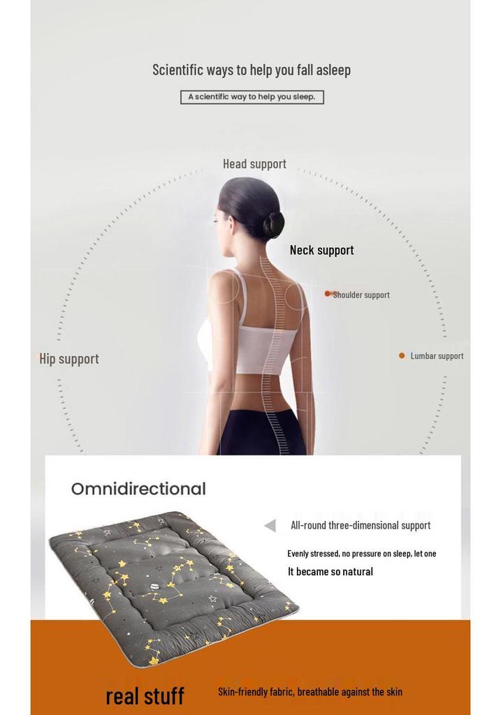 Thickened Tatami Floor Mattress - Foldable Sleeping Mat for Living Room or Bedroom