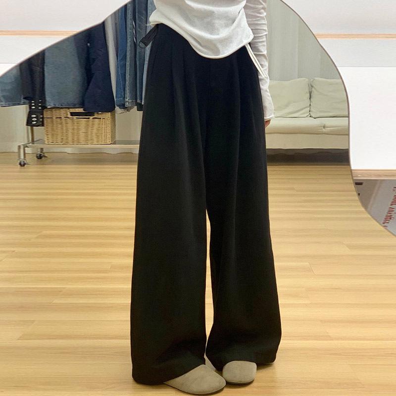 2026 Maternity Wide-Leg Pants: Spring/Summer Style, No Support Band, Comfortable Fit for Post-Childbirth XL чёрный