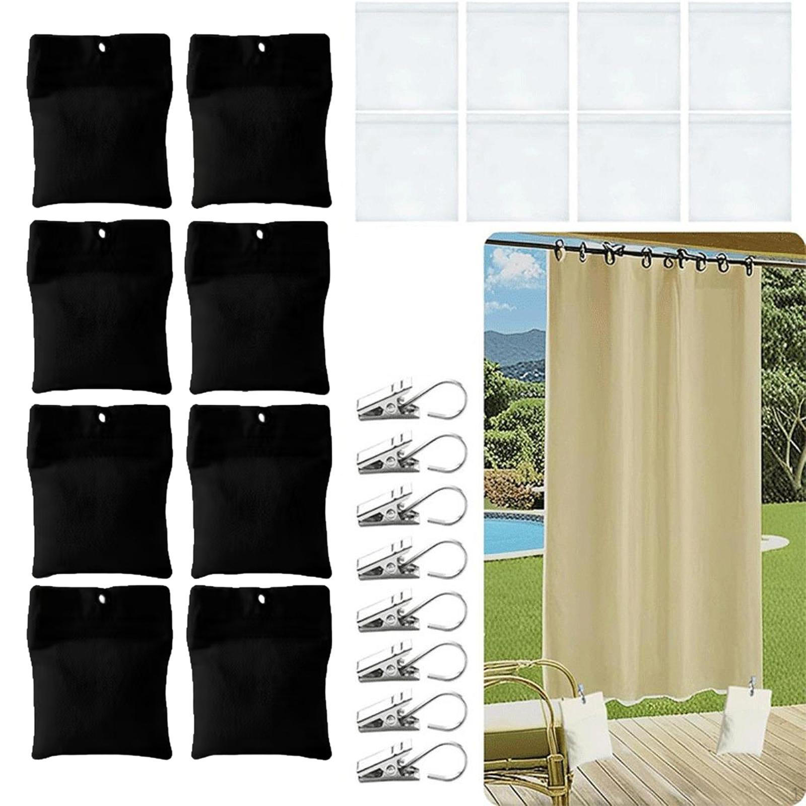 

Outdoor Curtain Weights, Heavy Duty, Practical And Easy to Use with Tiebacks, Drapery Weight Bags