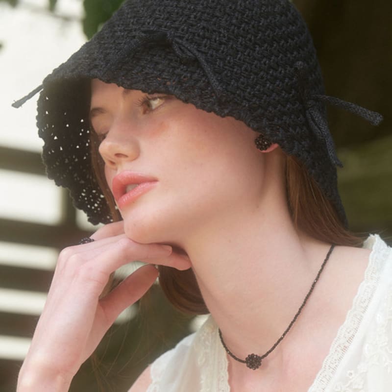 LOVE ME MONSTER Ribbon Summer Bucket Hat (L242WCP010)