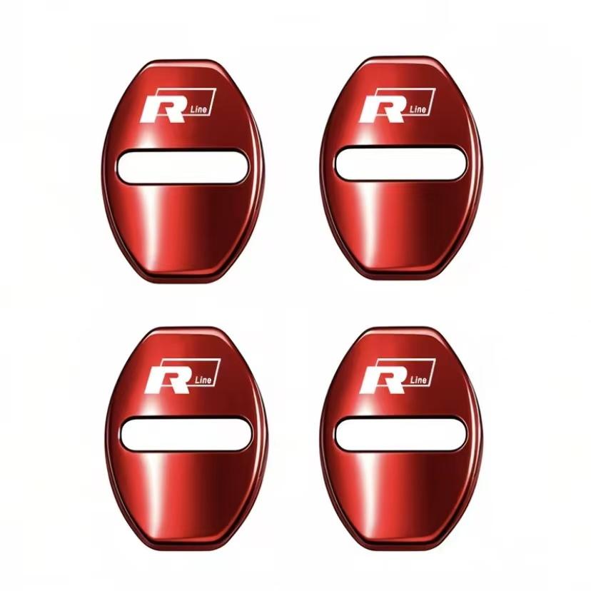 BFPQY1 Zinc Alloy Car Door Lock Buckle Cover Protective Covers For VW GTI Polo Golf Passat Tiguan Jetta T-ROC Touareg Taigo CC Hub Cap