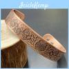 Daisy Copper Bracelet Pure Ikuinen Magnetic Adjustable Cuff High Magnets Bangles Solid Copper 15mm Wide Resizable Jewelry For Men Women