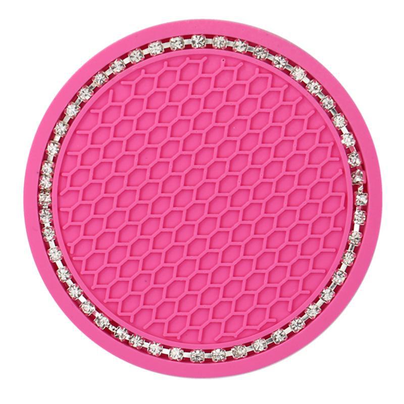 Creative Honeycomb Car Coaster: Cross-Border Multifunctional Storage with Rhinestone Anti-Slip Mat