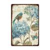 Vintage Blooming Flowers Metal Tin Signs Wall Art Posters Plate Wall Decor for Home Garden Bars Man Cave Cafe Clubs Garage Retro