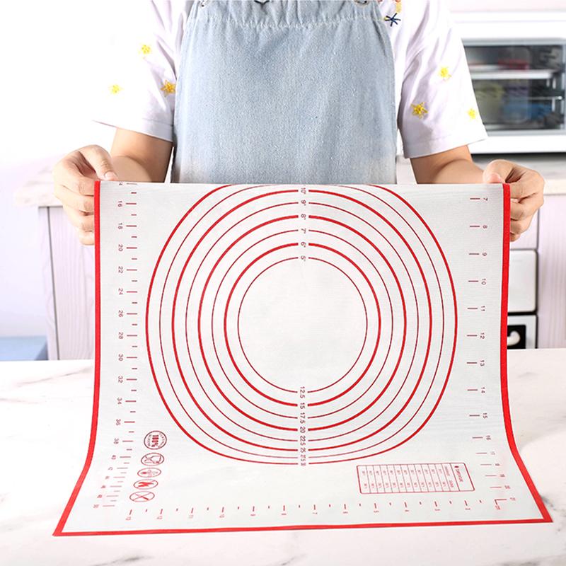 Tappetino da forno in silicone in fibra di vetro Tappetino per impastare grande Tappetino per impastare con superficie antiaderente con scala per la cucina