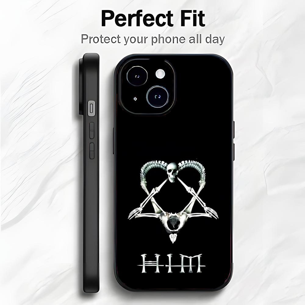 Dark Band HIM H-His Infernal Majesty Phone Case Phone Case Soft Packaging Lightweight For iPhone17 16 15 14 13ProMax