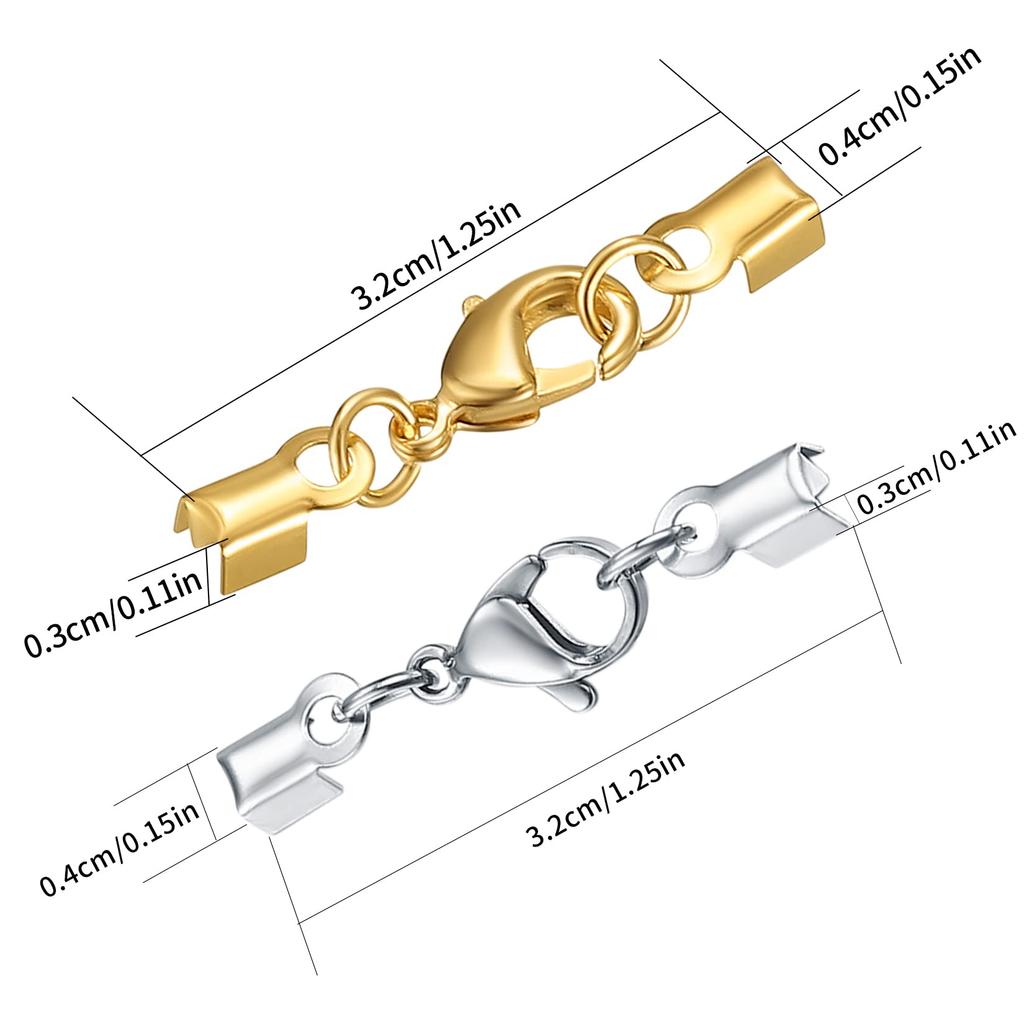 20 ks zapínání typu humří drápek (10 Stříbrných + 10 Zlatých) 32mm, Konektory na šperky pro náhrdelníky a náramky DIY