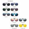 New Polarized Sunglasses Lens Clip On Glasses Night Vision Yellow Women Men Square Sun Glasses With Clips Unisex Clips