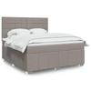 Vidaxl Kontinentalbett Mit Matratze, Taupe, Stoff, 180X200 Cm