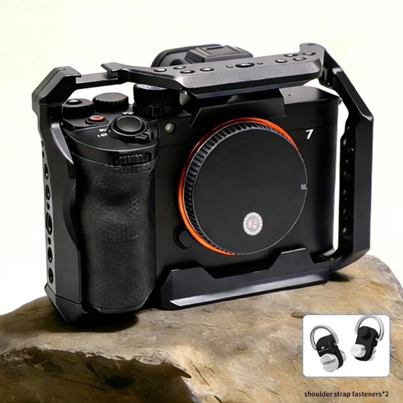 Professional Camera Cage Camera Full Cage Lightweight for A7M4 A7M5 A7R5 Aluminum Video Rig Button Cold Shoe QR Base Accessories