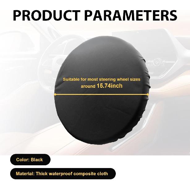 

Car Steering Wheel Cover Sun Shade, 15.7 All-round Sun-proof and Anti-aging Protector for All Seasons, Thickened Waterproof Sunshade Cover,