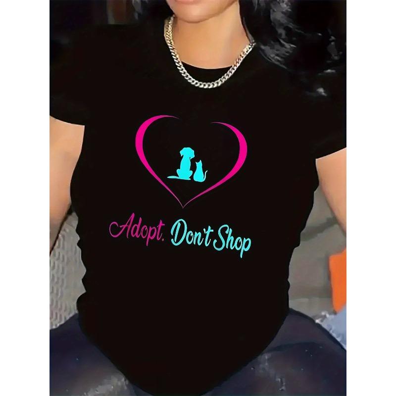 

Women s Heart Design Casual Tee Lightweight Soft Top for Daily Home Outdoor Wear S
