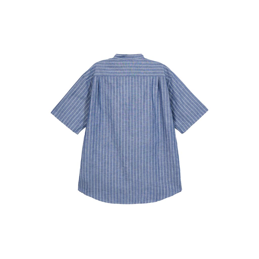 Uniqlo Striped Stand Collar Single-Breasted Short Sleeve Shirt Unisex Shirts 467121-67