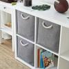 2Pcs/Cotton and Linen Storage Basket Large Capacity Foldable Storage Basket Household Clothing Organizer Basket