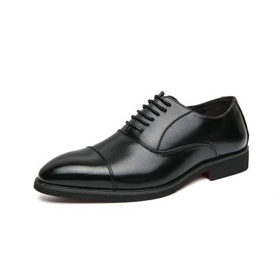 Czarne buty Oxford dla mężczyzn, biznesowe, biurowe, oddychające, sznurowane, męskie, formalne, imprezowe, buty Chaussure Homme