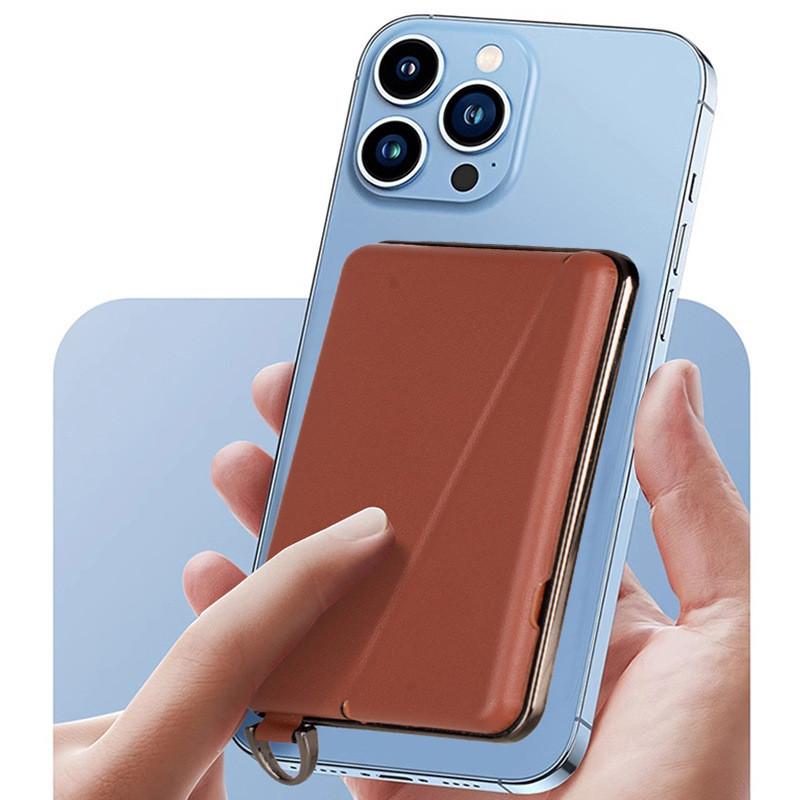 Magsafe Card Holder Wallet With Magnetic Stand For Phone And Desk Organization