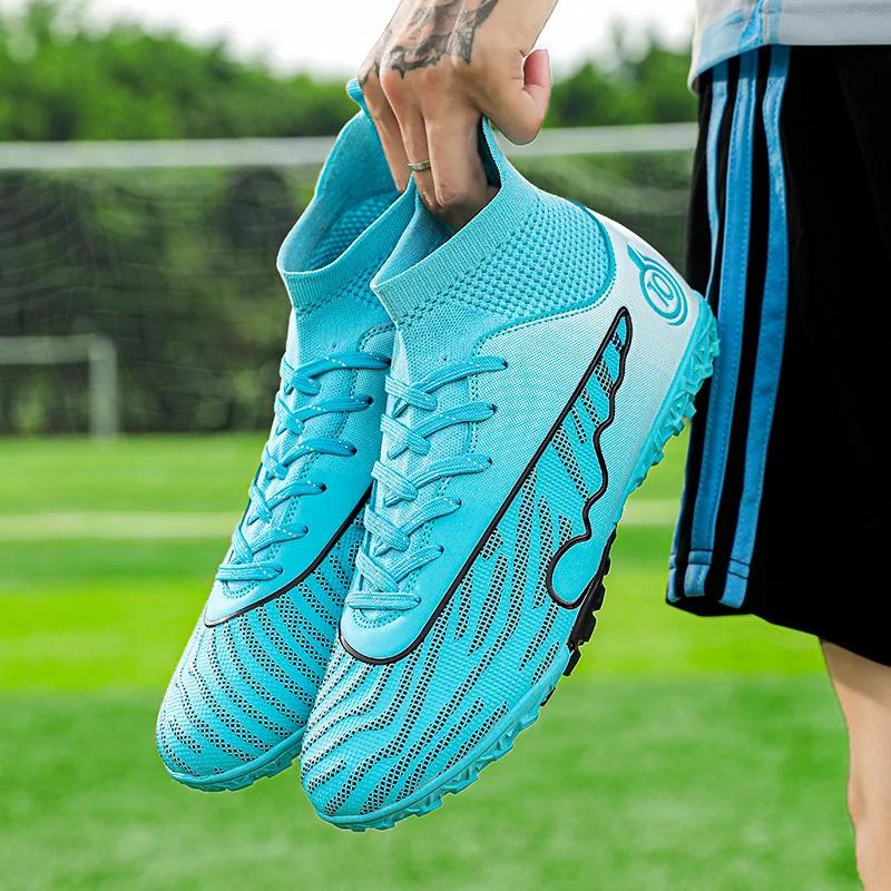 New Multi-color Optional Summer Football Men's and Women's Outdoor Football Training Shoes Lawn Long Cleats Wear and Comfortable