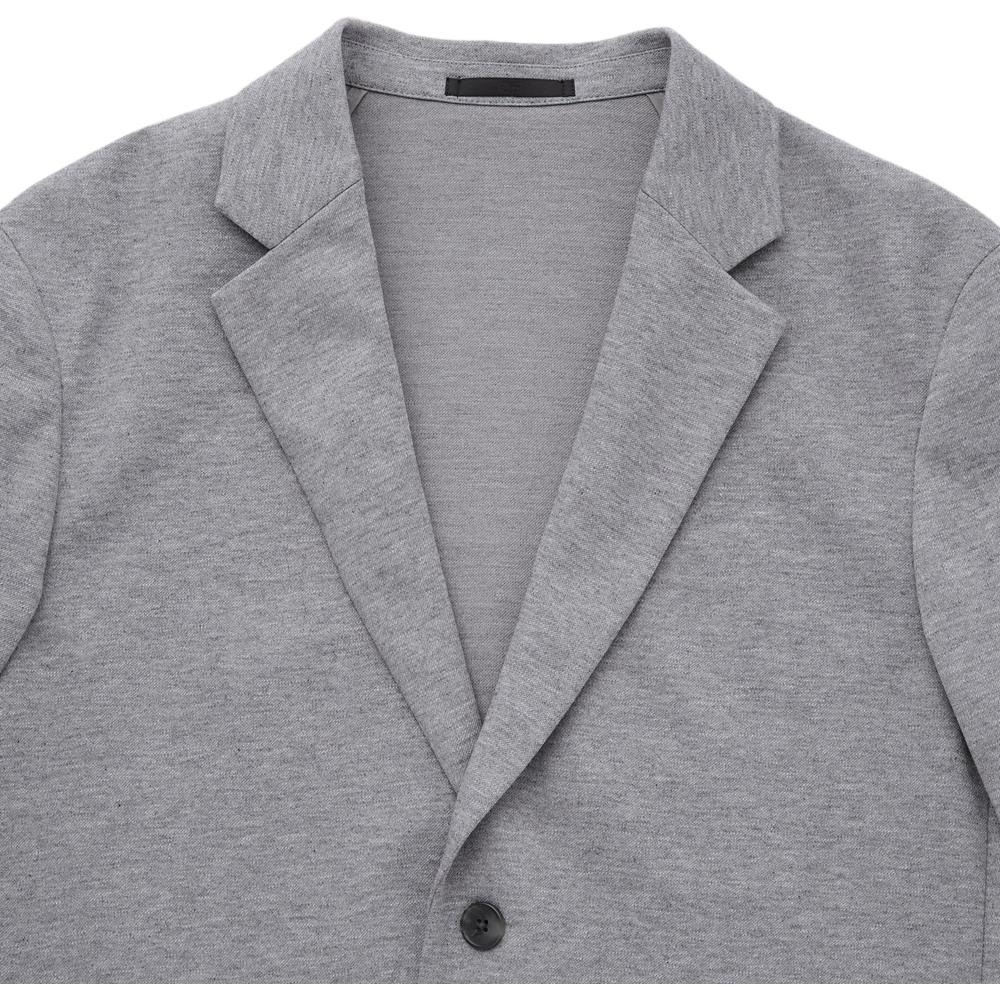Uniqlo Solid Color Lapel Long Sleeve Suit Men Suits Light-Gray 444556-05