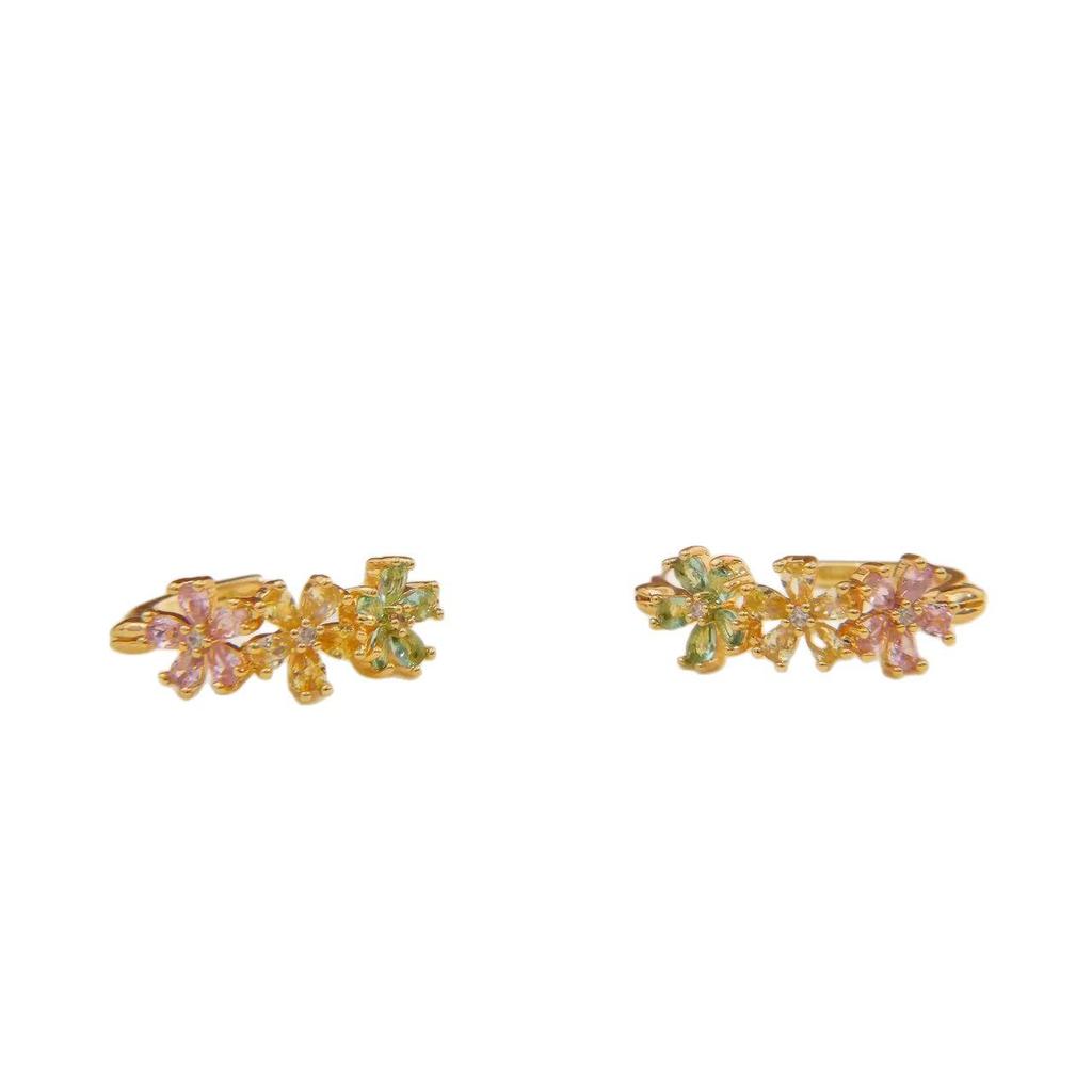Elegant French Flower Stud Earrings: Simple, Exquisite, and Stylish High-End Design