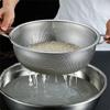 2 Styles Stainless Steel Multi-Purpose Rice Sieve with Handles Vegetables Fruits Washing Drainer Colander Home Kitchen Supplies