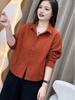 Mom's Versatile Plus Size Long Sleeve Jacket for Spring/Autumn - Stylish, Short, and Trendy for Women Over 50