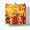 Christmas Theme Flannel Throw Blanket Christmas Tree Snowflake Pattern for Couch Bed Sofa Festival Gift for Boy Girl Lightweight