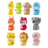 10Pcs Animal Finger Puppet Toddlers Storytelling Playtime Role Playing Cartoon Lion Pig Tiger Fox Monkey Koala Giraffe Educational Comfort Toy