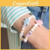 Charming Pink Ceramic Starfish And Shell Beaded Bracelet For Couples And Friends 2024 Summer Trend