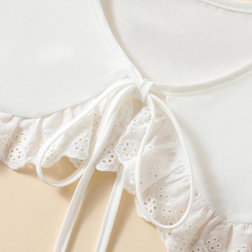 Adjustable Lace False Collar Sweet Ruffled Shawl Simple Detachable Collar  Gift