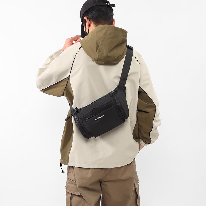 Men's Large Capacity Shoulder Bag Sports Waist Bag Commuter Travel Shoulder Mobile Phone Bag