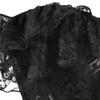 Court Style Jacquard Bodysuit with Lace Straps