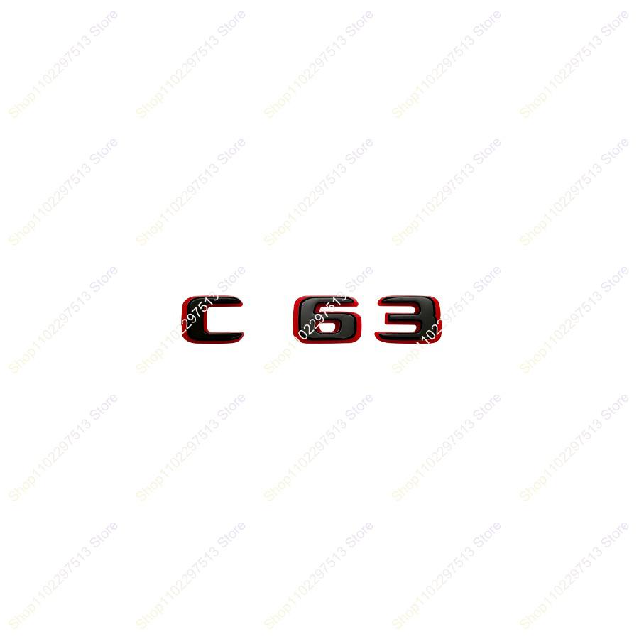 ABS 3D Car Trunk Bicolor letters Logo Badge Decals Sticker For C43 C63 C63S Emblem W204 W205 W206 Series