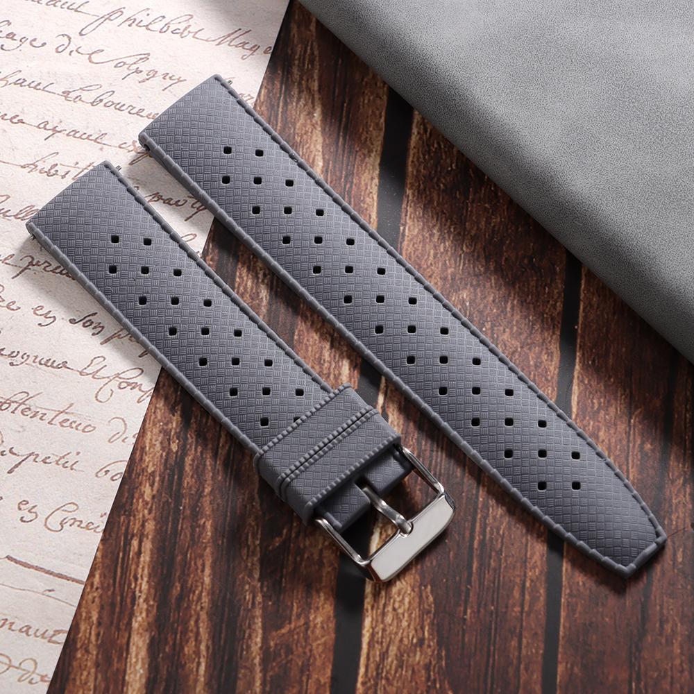 Tropical Silicone Watch Band Quick Release Strap 20mm 22mm for Oris for Seiko for Citizen Rubber Tropic Smart Replacement Straps