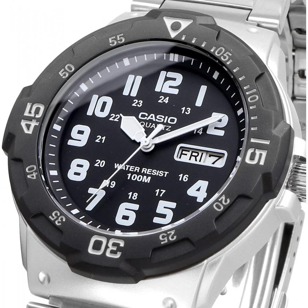 Casio Men S Analog Watch Metal Band Black Mrw 200hd 1bv