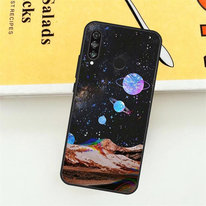 Moon Stars Space For Huawei Nova 9 10 SE 7i 8i 11i 12i 12s Y73 Y72 Y61 Y91 Y90 Y70 P30 P40 Lite Y60 Pro Case