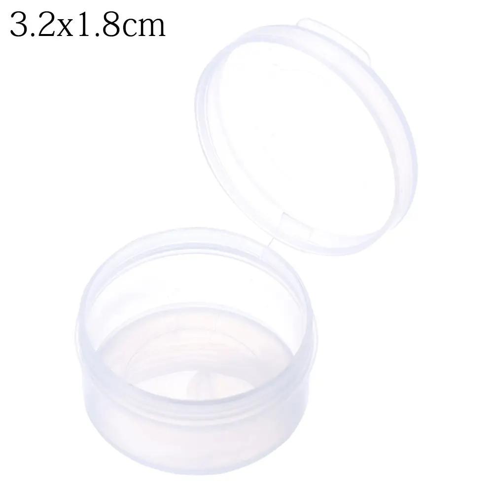 Square Round Plastic Transparent Storage Box Small Items Sundries Organizer Case Jewelry Beads Container Box Tools Accessories